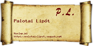 Palotai Lipót névjegykártya